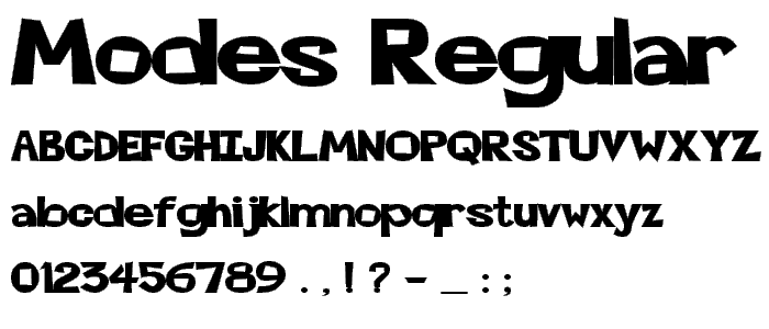MODES Regular font